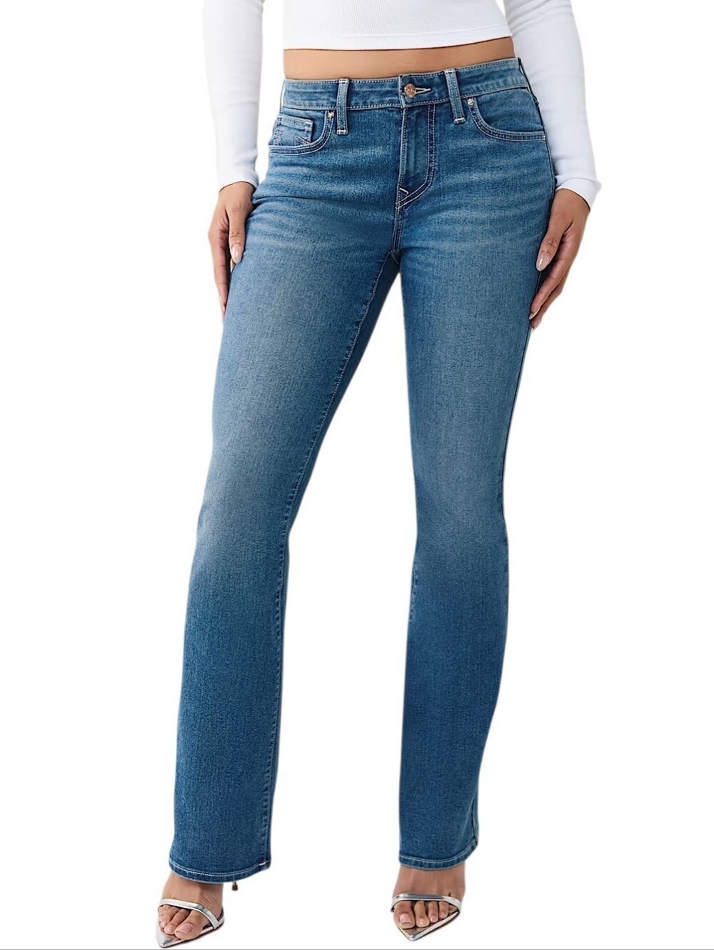 True Religion Becca Bootcut Jeans Size 28 Mid-Rise Boot Cut Stretch